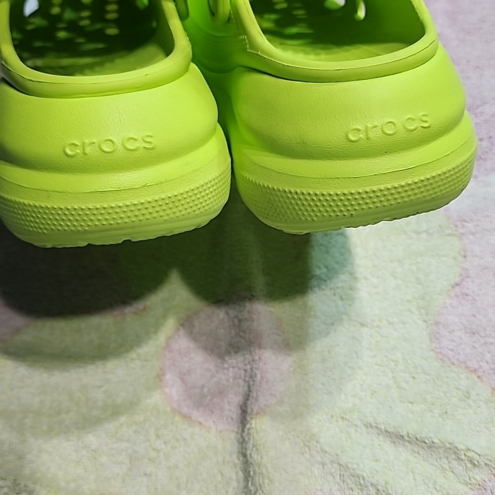 Crocs Crush Platform Clogs in Lime Green Women SZ 8 / Men SZ 6 - Picture 6 of 12